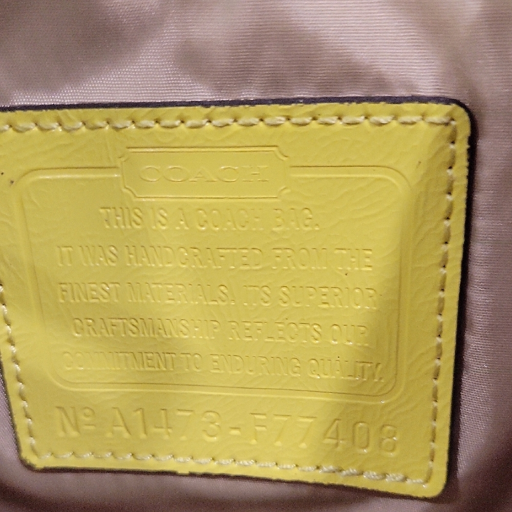 Coach Vibrant Yellow Crossbody Bag - Picture 4 of 4
